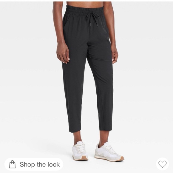 all in motion Pants - NWT women’s all in motion Black Elastic-Waist high rise, taper pants/ Drawstring